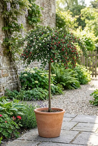 Cotoneaster suecicus 'Coral Beauty' sur tige 120 cm C7,5