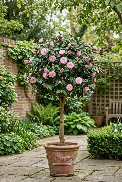 Camellia japonica 'Debbie' sur tige 90 cm C60