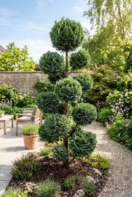 Chamaecyparis lawsoniana 'Wisselii' forme pompon 120-140 cm C45