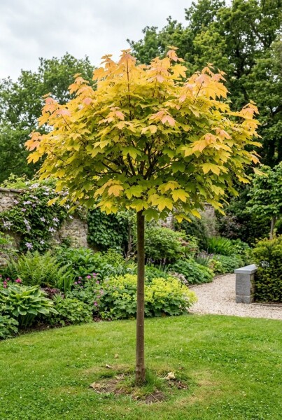 Acer pseudoplatanus 'Brilliantissimum' demi-tige 150 cm C10