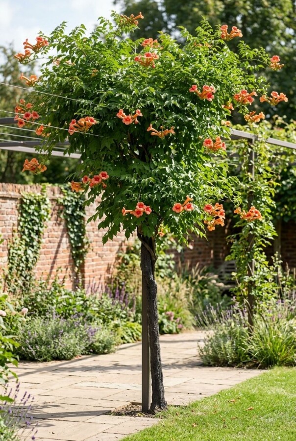 Campsis tagliabuana 'Indian Summer' demi-tige 80 cm C10