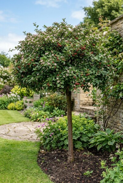 Cotoneaster nanshan 'Boer' demi-tige 80 cm de tige C10