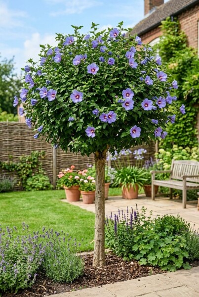Hibiscus syriacus 'Marina' demi-tige 120 cm C10