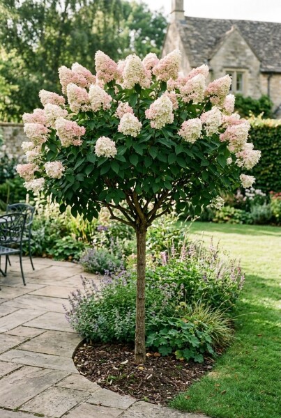 Hydrangea paniculata 'Silver Dollar' demi-tige 100 cm C10