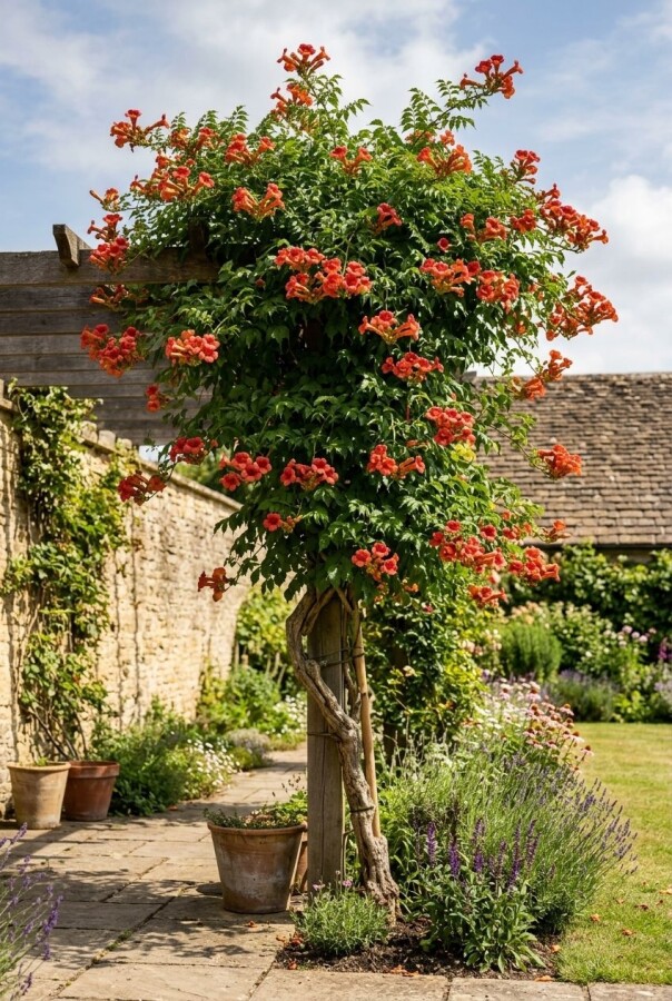 Campsis tagliabuana 'Mme Galen' tige 70 cm C2