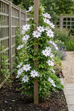 Clematis 'Mrs George Jackman' tuteur 70 cm C2