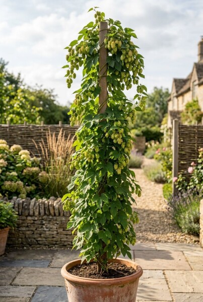 Humulus lupulus 'Prima Donna'® sur tige 60 cm C2
