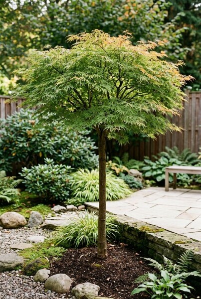 Acer palmatum 'Green Lace' Sur tige