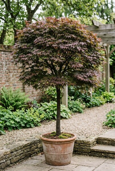 Acer palmatum 'Nigrum' sur tige