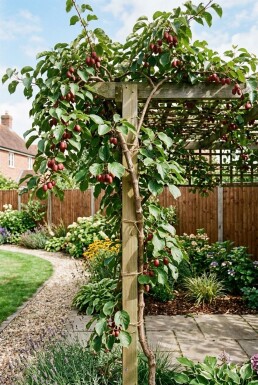 Actinidia arguta 'Ken's Red' tuteuré