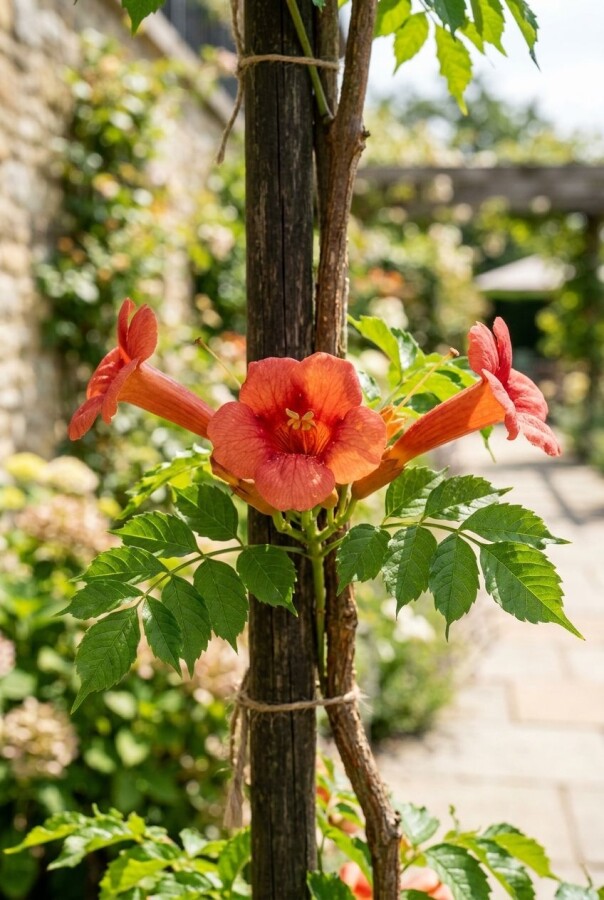 Campsis tagliabuana 'Mme Galen' Tige