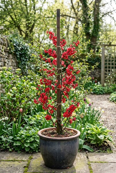 Chaenomeles superba 'Crimson and Gold' Tige