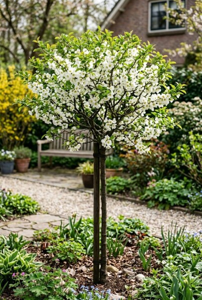 Chaenomeles superba 'Jet Trail' Tige