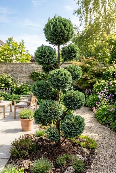 Chamaecyparis lawsoniana 'Wisselii' Pompon