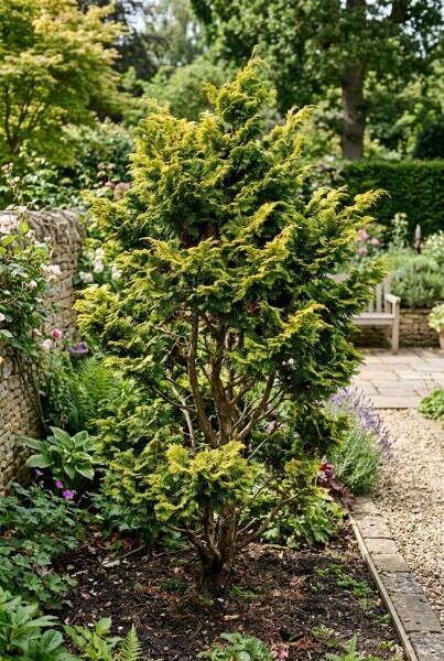 Chamaecyparis obtusa 'Fernspray Gold' Arbuste