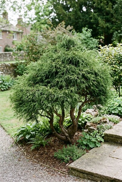 Chamaecyparis pisifera 'Filifera Nana' Multitronc