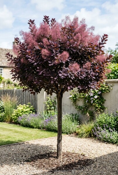 Cotinus coggygria 'Royal Purple' demi-tige