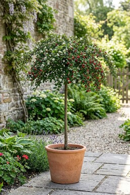Cotoneaster suecicus 'Coral Beauty' Sur tige