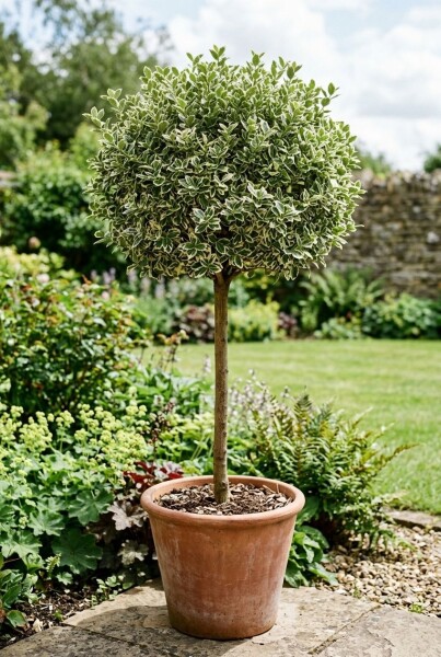 Euonymus fortunei 'Harlequin' sur tige