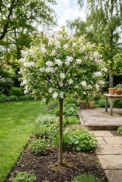 Exochorda racemosa 'Blushing Pearl®' Tige
