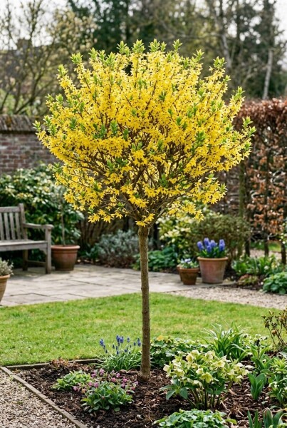 Forsythia intermedia 'Week End' Demi-tige