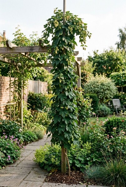 Humulus lupulus 'Nordbrau' Tuteur