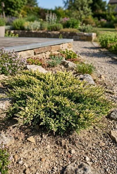 Juniperus horizontalis 'Andorra Variegata' Arbuste