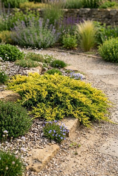 Juniperus horizontalis 'Golden Carpet' Arbuste