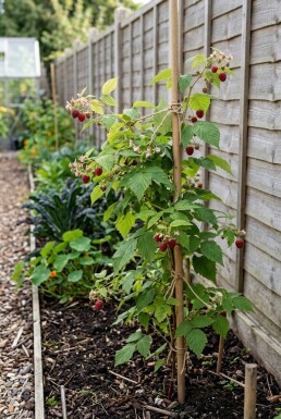 Rubus idaeus 'Autumn Bliss' Tuteur