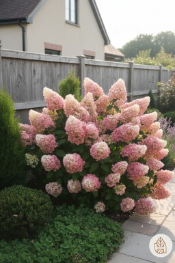 Hydrangea paniculata 'Sundae Fraise' arbuste
